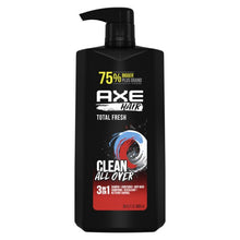 Load image into Gallery viewer, Axe Hair Total Fresh 3-in-1 Shampoo, Conditioner and Body Wash - 828 ml
