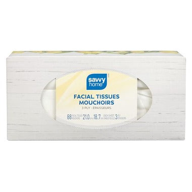 Savvy Home Facial Tissue - 3-ply x 88 tissues