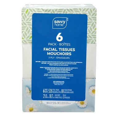 Savvy Home Facial Tissue - 3-ply x 88