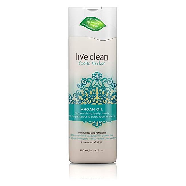 Live Clean Exotic Nectar, Replenishing Body Wash , Argan Oil - 500 mL 