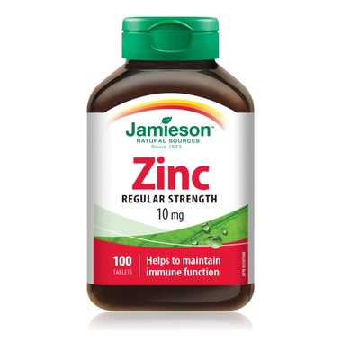 Jamieson Zinc Regular Strength 10 mg - 100 tablets
