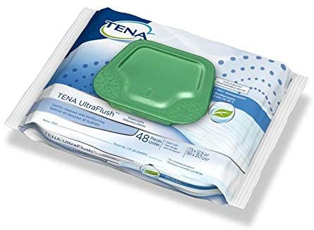 Tena UltraFlush Wash Cloths - 48 pieces