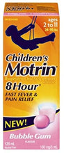 Load image into Gallery viewer, Motrin Children’s Ibuprofen Oral Suspension, Bubble Gum Flavour - 120 ml
