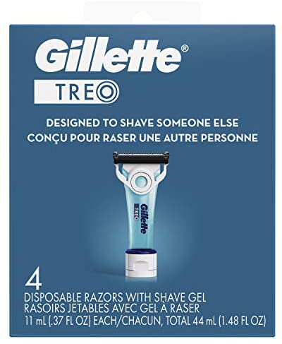 Gillette Treo Disposable Razors with Shave Gel - 4 razors