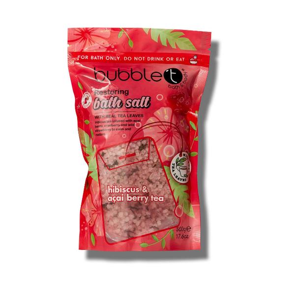 Bubble T Bath Salt, Hibiscus & Acai Berry Tea - 500 g