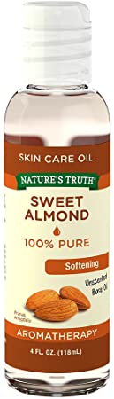 Nature's Truth Pure Unscented Aromatherapy Base Oil, Sweet Almond - 118 ml