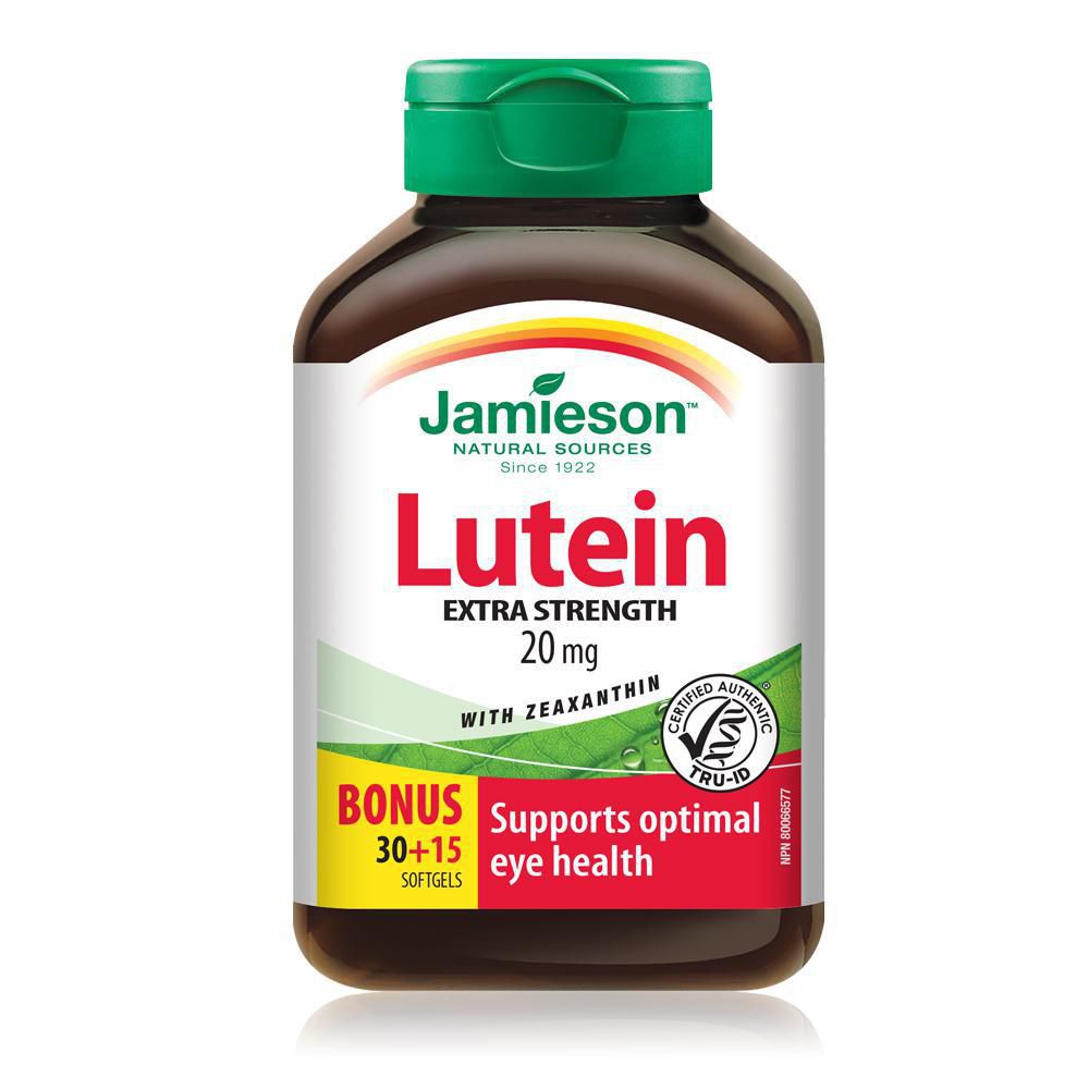 Jamieson Lutein Extra Strength 20 mg with Zeaxanthin - 45 softgels