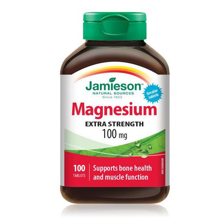 Jamieson Magnesium Extra Strength 100 mg - 100 tablets