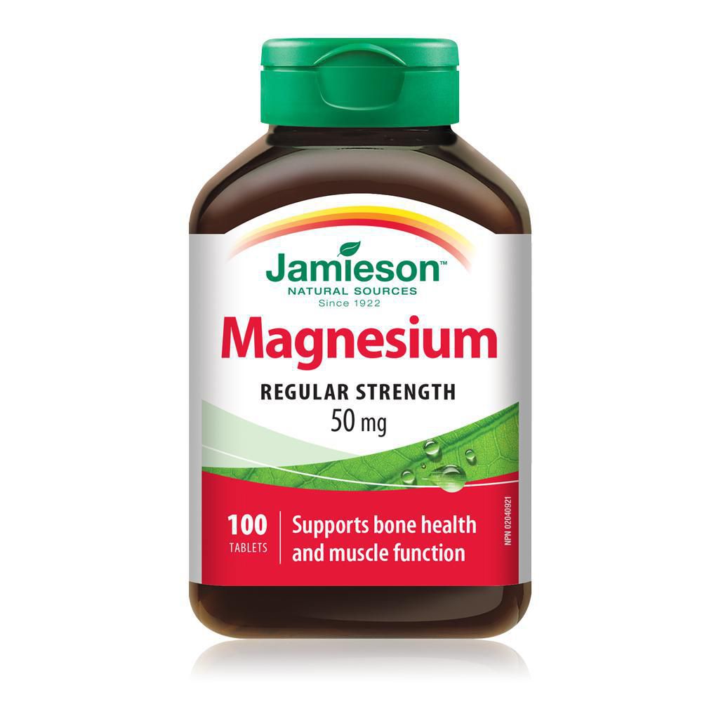Jamieson Magnesium Regular Strength 50 mg - 100 tablets