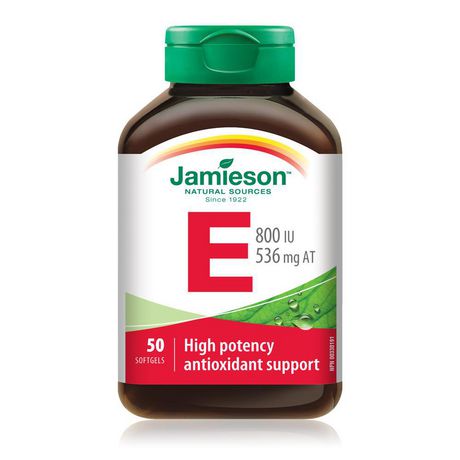 Jamieson Vitamin E, 800 IU/536 mg AT - 50 softgels