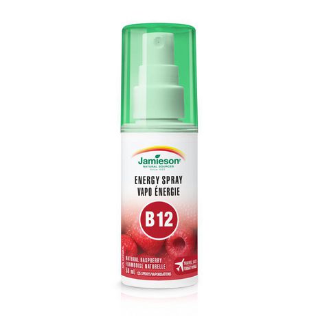 Jamieson Energy Spray Vitamin B12, Natural Raspberry Flavour - 58 ml