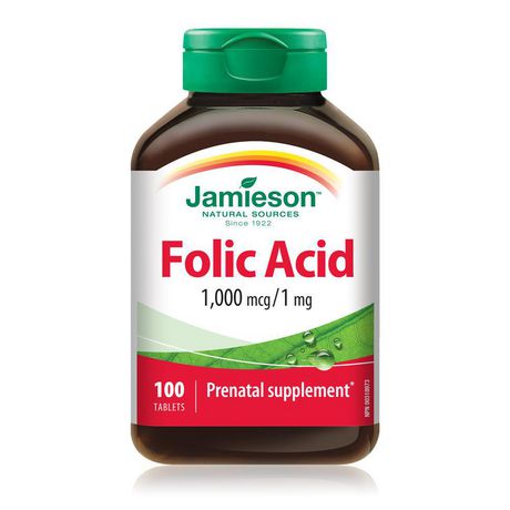 Jamieson Folic Acid 1000 mcg / 1 mg - 100 tablets