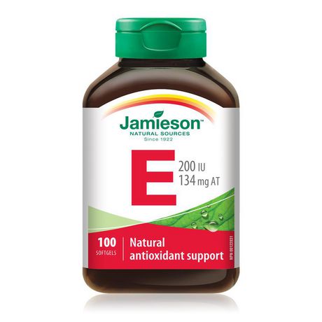 Jamieson Vitamin E 200 UI/134 mg AT - 100 softgels