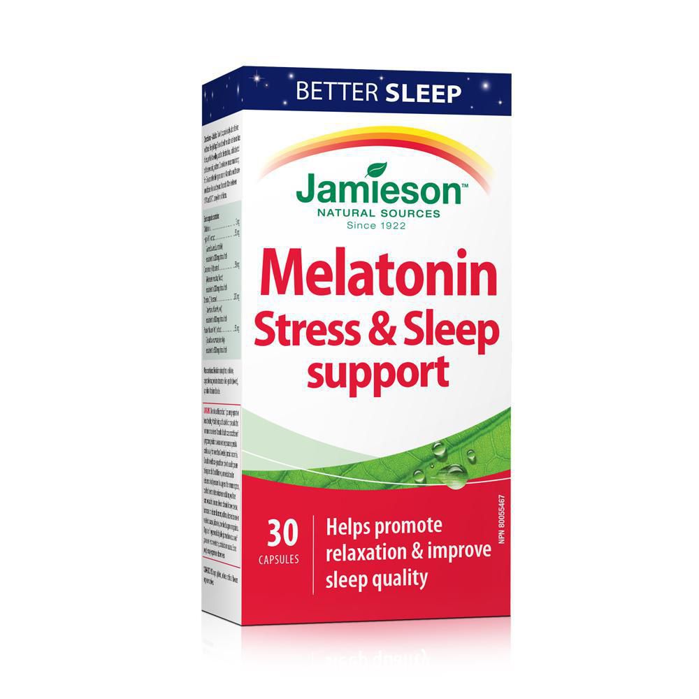 Jamieson Melatonin Stress and Sleep Support - 30 caplets