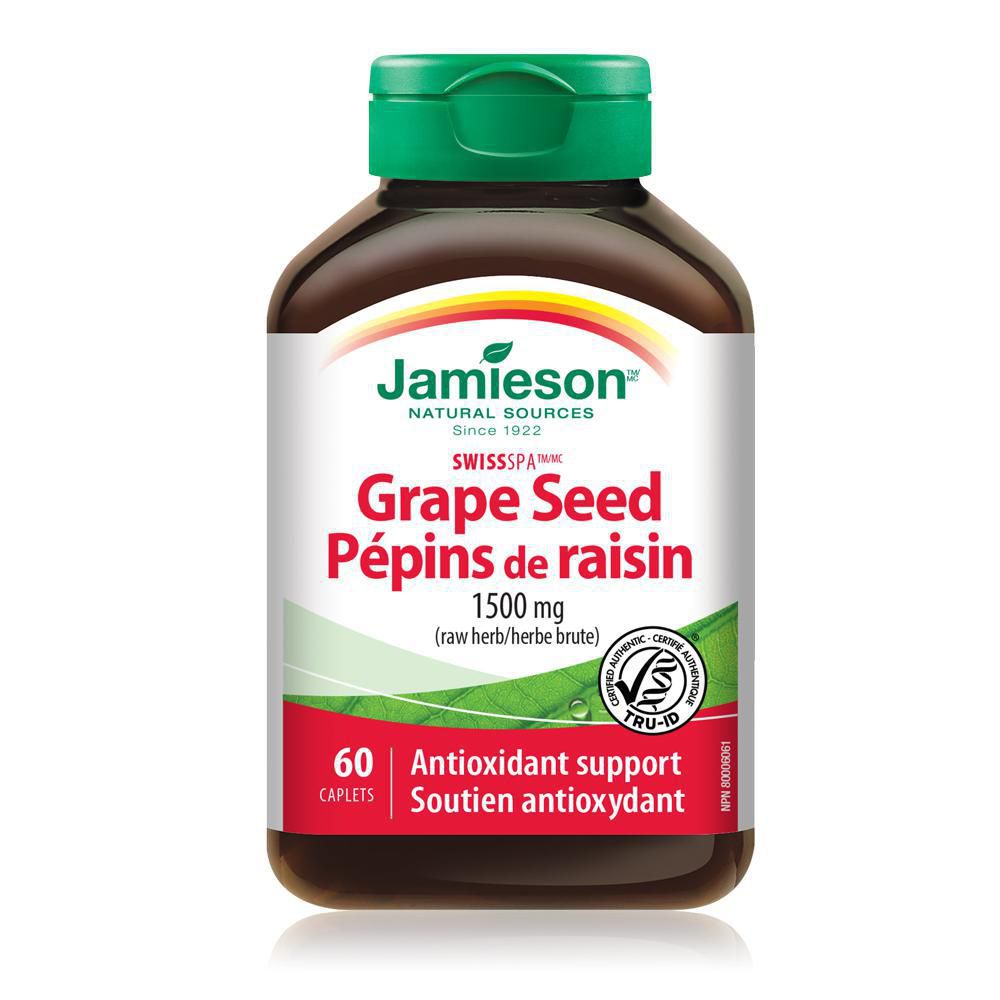Jamieson Grape Seed 1500 mg - 60 caplets