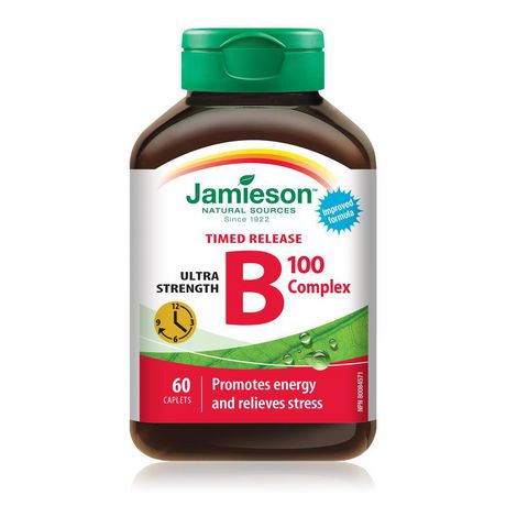 Jamieson Timed Release B Complex Ultra Strength 100 mg - 60 caplets