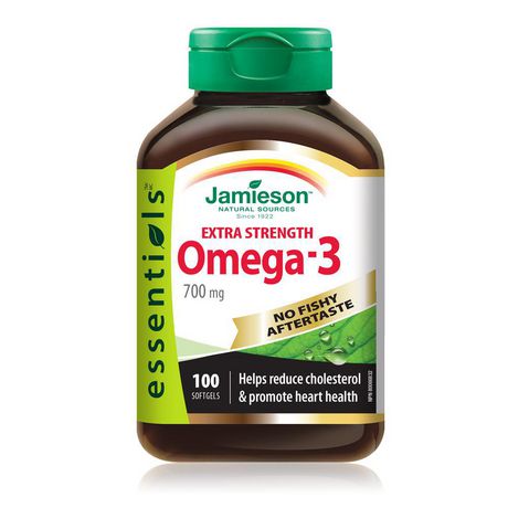 Jamieson Extra Strength Omega-3 No Fishy Aftertaste 700 mg - 100 softgels