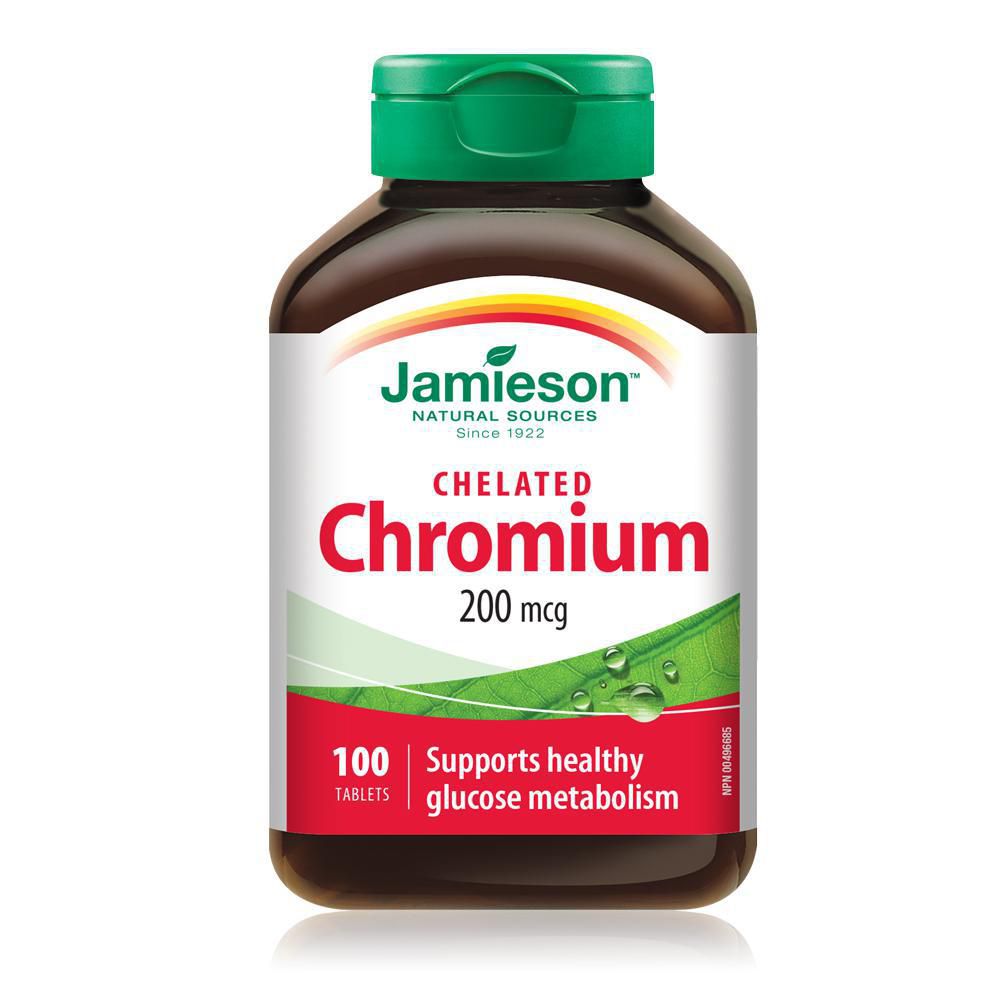 Jamieson Chelated Chromium, 200 mcg - 100 tablets