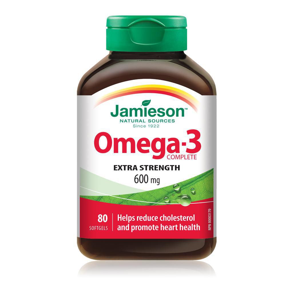 Jamieson Omega-3 Extra Strength 600 mg - 80 softgels