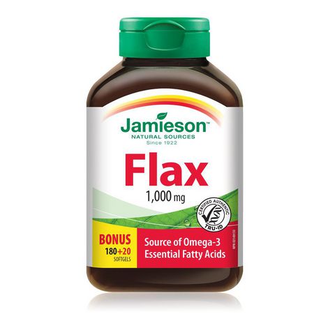 Jamieson Flax, 1000 mg - 200 softgels