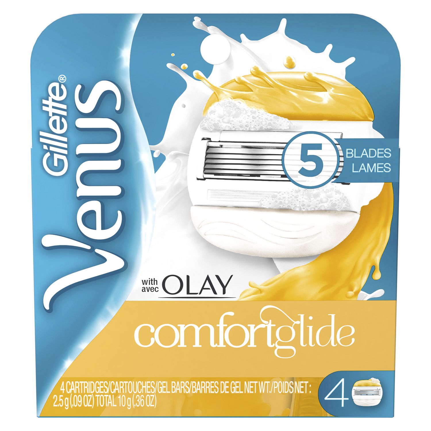 Gillette Venus with Olay ComfortGlide Women's Razor Refills - 4 cartridges