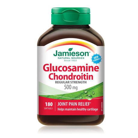 Jamieson Glucosamine Chondroitin Regular Strength, 500 mg - 180 softgels