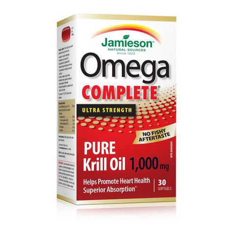 Jamieson Omega Complete Ultra Strength Pure Krill Oil, 1000 mg - 30 softgels