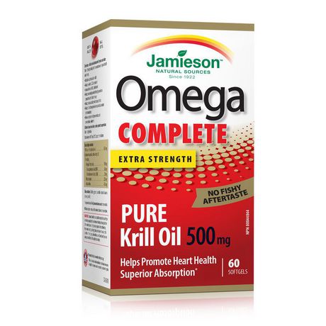 Jamieson Omega Complete Extra Strength Pure Krill Oil, 500 mg - 60 softgels