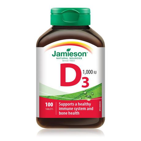 Jamieson Vitamin D3 1000 IU - 100 tablets