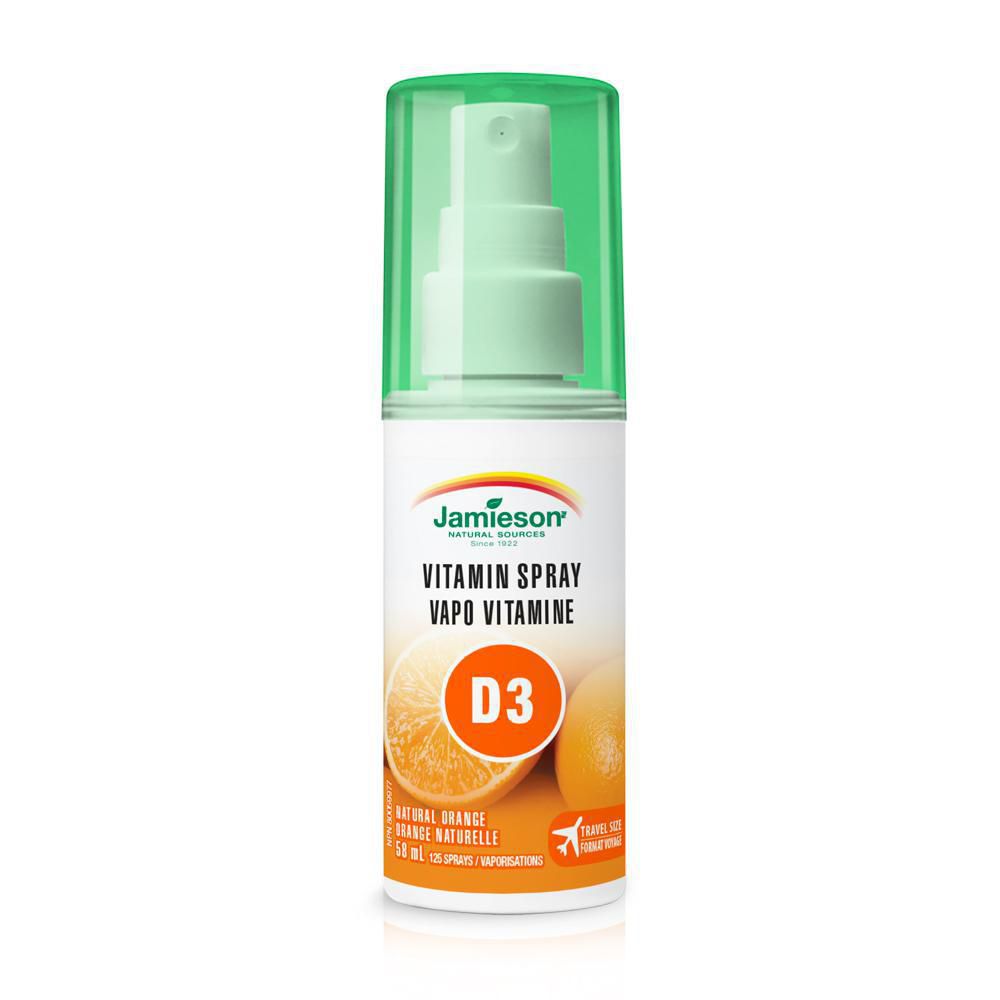Jamieson Vitamin D3, 1000 IU Natural Orange Flavour Spray - 58 ml