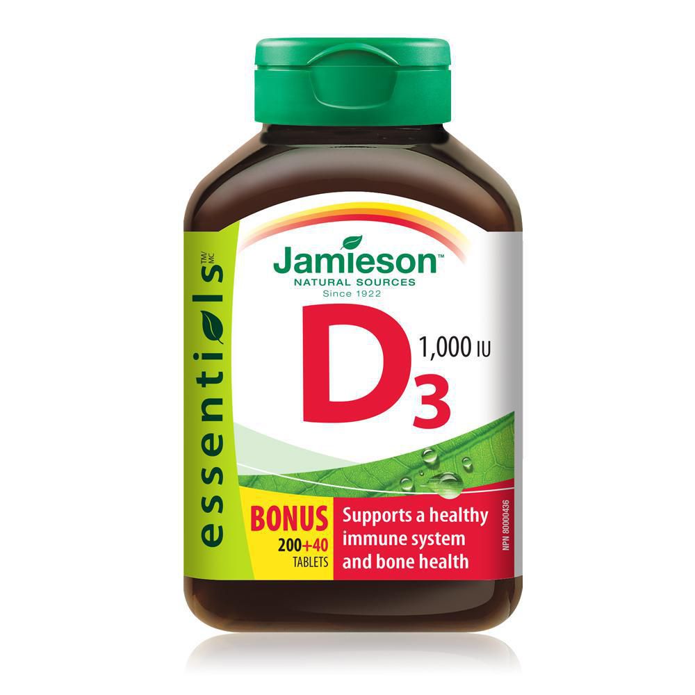 Jamieson Vitamin D3, 1000 IU - 240 tablets
