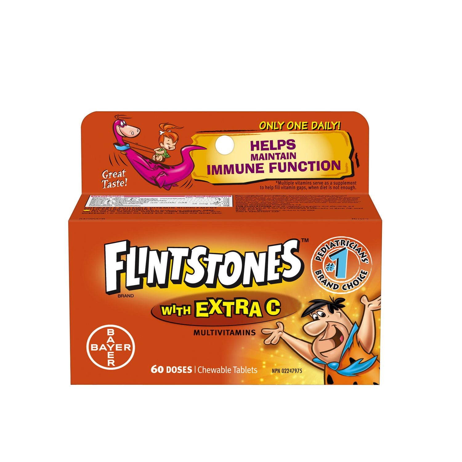Flintstones with Extra C Multivitamins - 60 chewable tablets