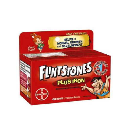 Flintstones Plus Iron Multivitamins - 60 chewable tablets