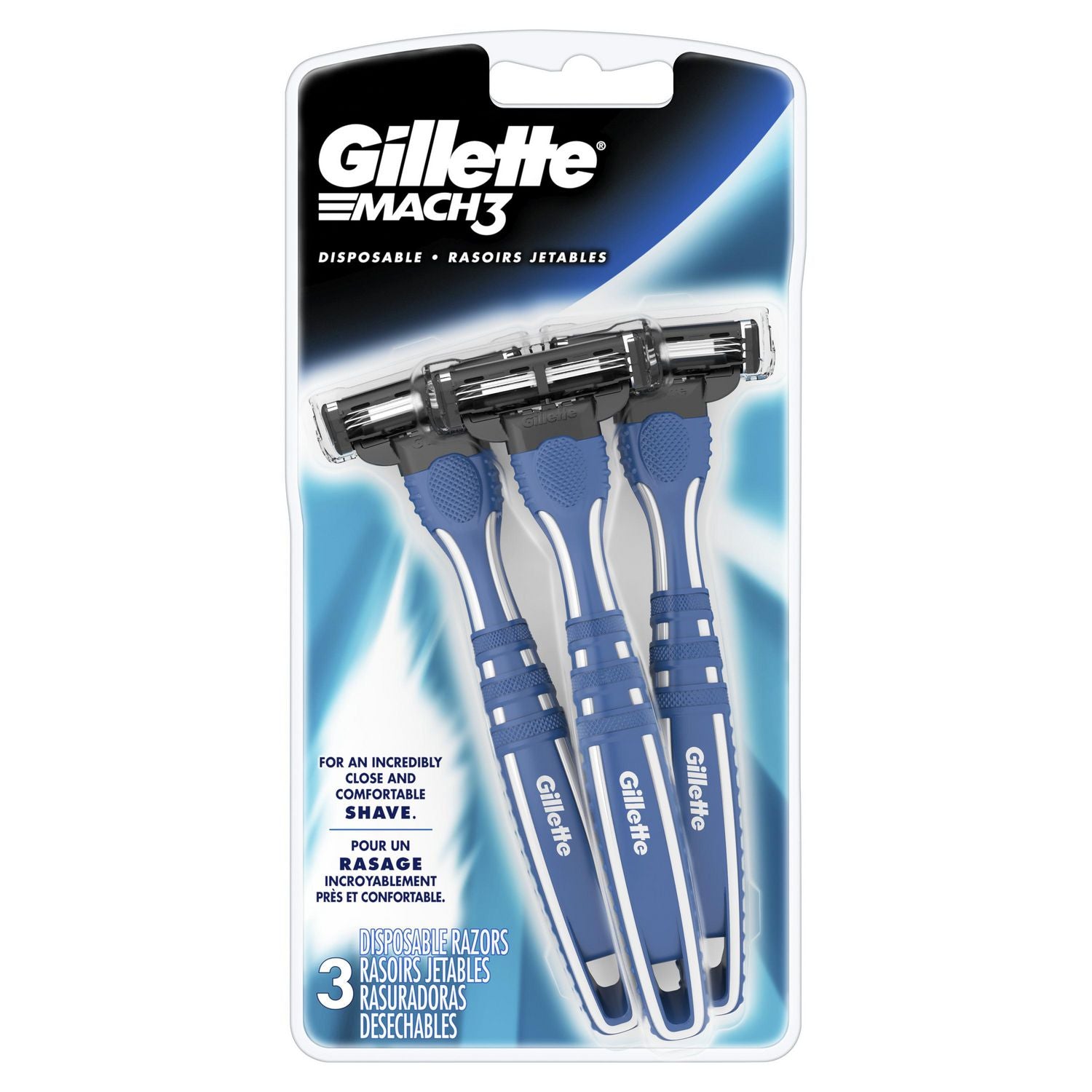 Gillette Mach3 Men’s Disposable Razors - 3 razors