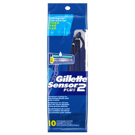 Gillette Sensor2 Plus Men’s Disposable Razors - 10 razors