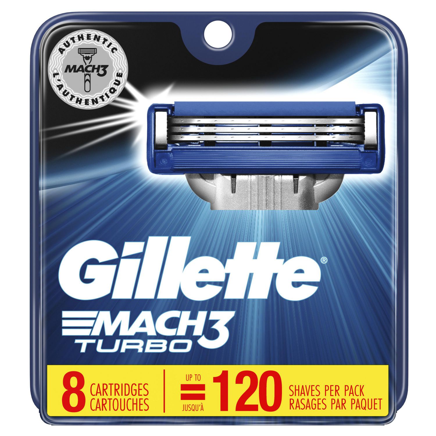 Gillette Mach3 Turbo Men's Razor Blade Refills - 8 cartridges