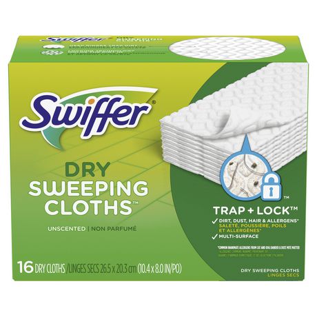 Swiffer Sweeper Dry Sweeping Cloths, Unscented - 16 dry cloths