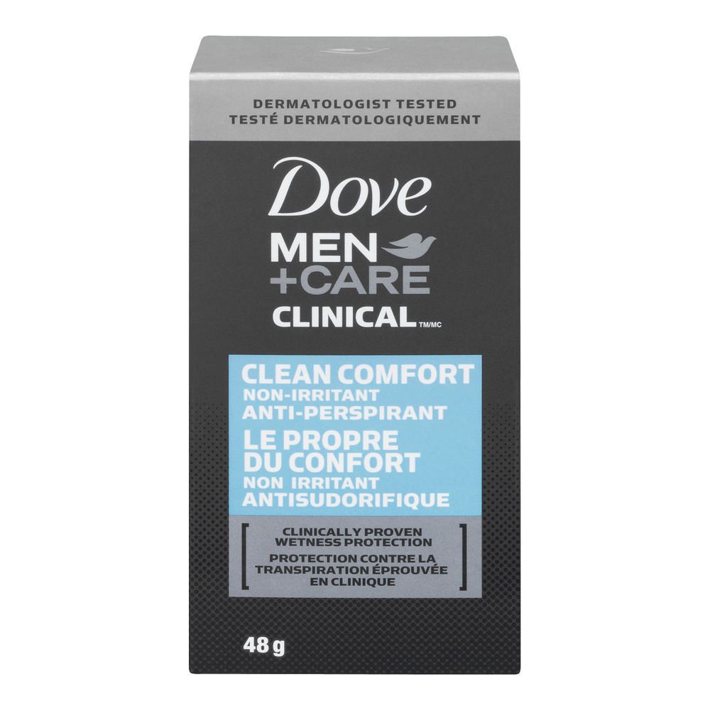 Dove Men + Care Clinical Antiperspirant, Clean Comfort - 48 g