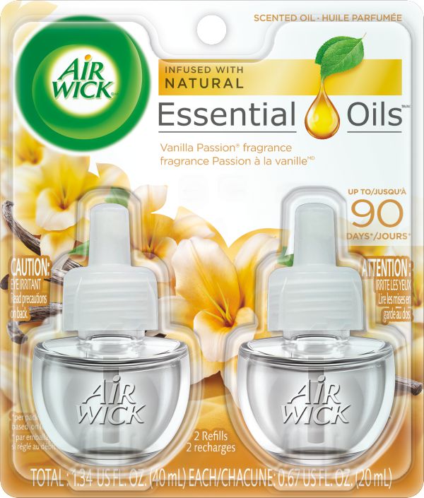 Air Wick Plug-in Air Freshener Infused with Natural Essential Oils, Vanilla Passion - 2 refills