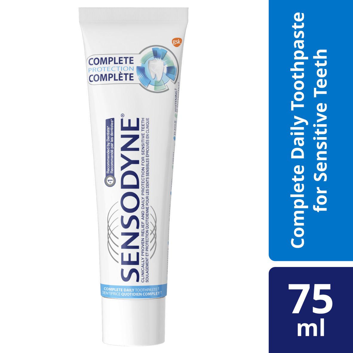 Sensodyne Complete Protection Sensitivity Toothpaste, Mint - 70 ml
