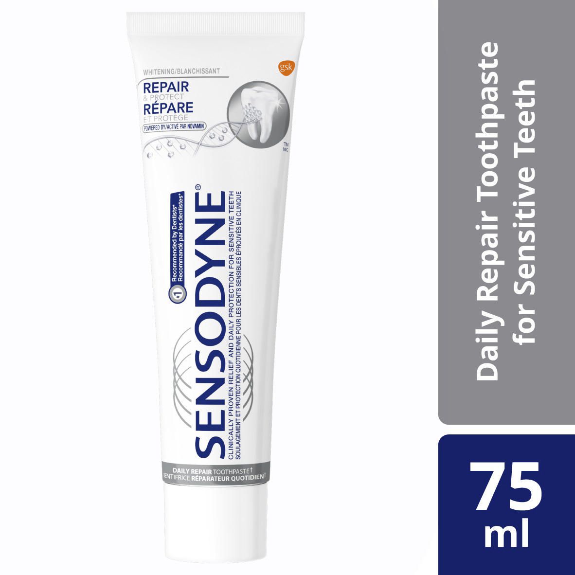 Sensodyne Repair & Protect Whitening Sensitivity Toothpaste, Mint - 75 ml