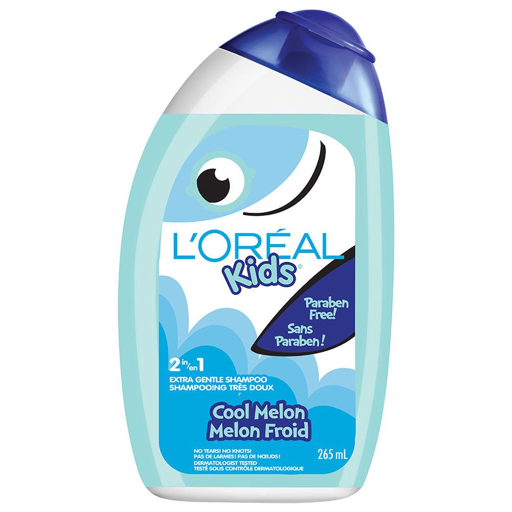 L'Oreal Kids 2-in-1 Extra Gentle Shampoo, Cool Melon - 265 ml