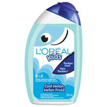 Load image into Gallery viewer, L&#39;Oreal Kids 2-in-1 Extra Gentle Shampoo, Cool Melon - 265 ml
