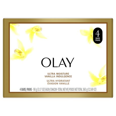 Olay Ultra Moisture, Vanilla Indulgence, 4 Bars - 90 g each