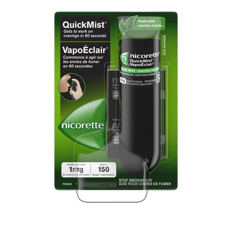 Nicorette Nicotine QuickMist Spray, Fresh Mint - 1 mg x 150 sprays