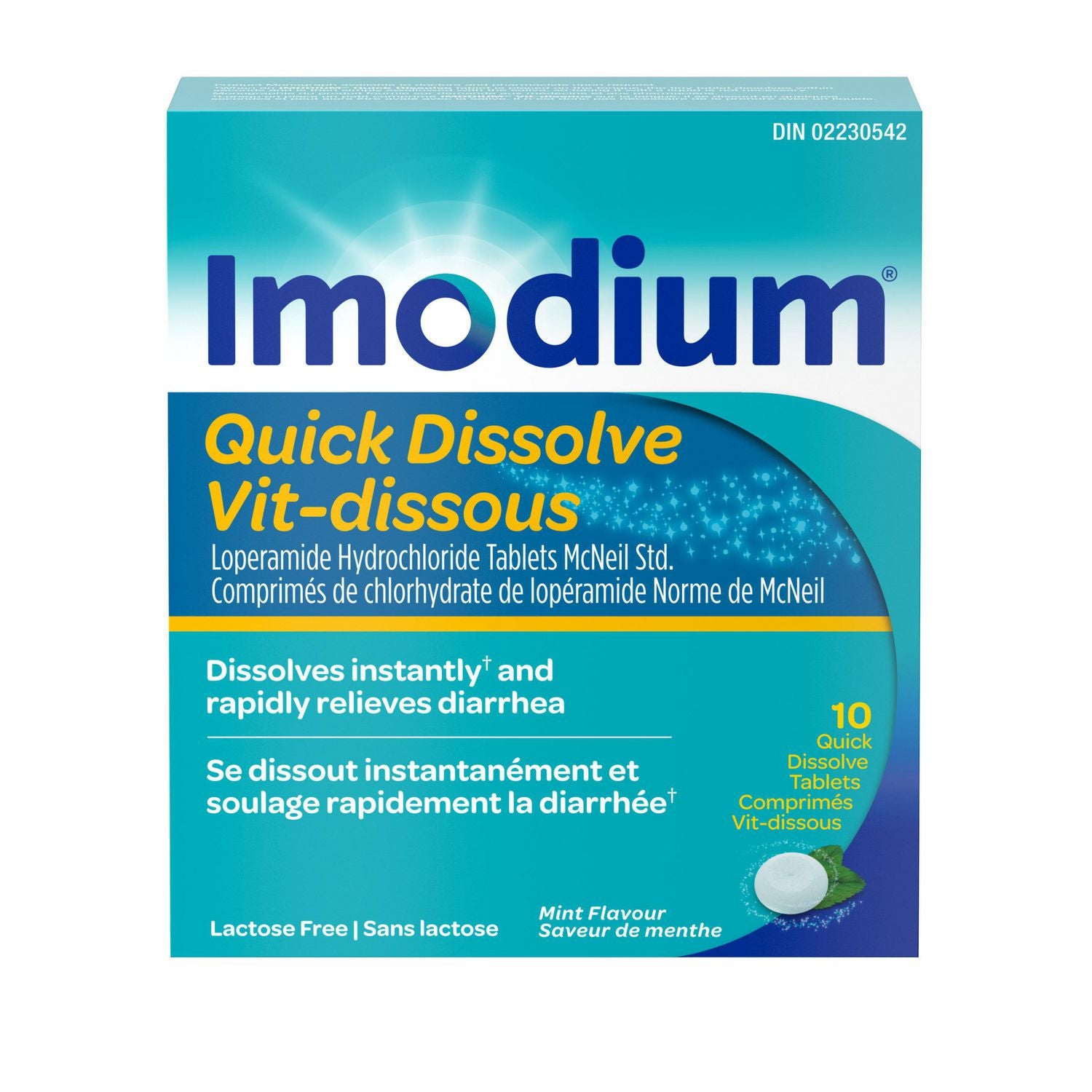 Imodium Quick Dissolve Diarrhea Relief - 10 tablets