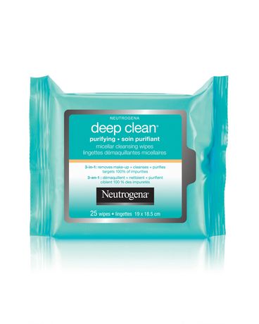 Neutrogena Deep Clean Purifying Micellar Cleansing Wipes - 25 wipes