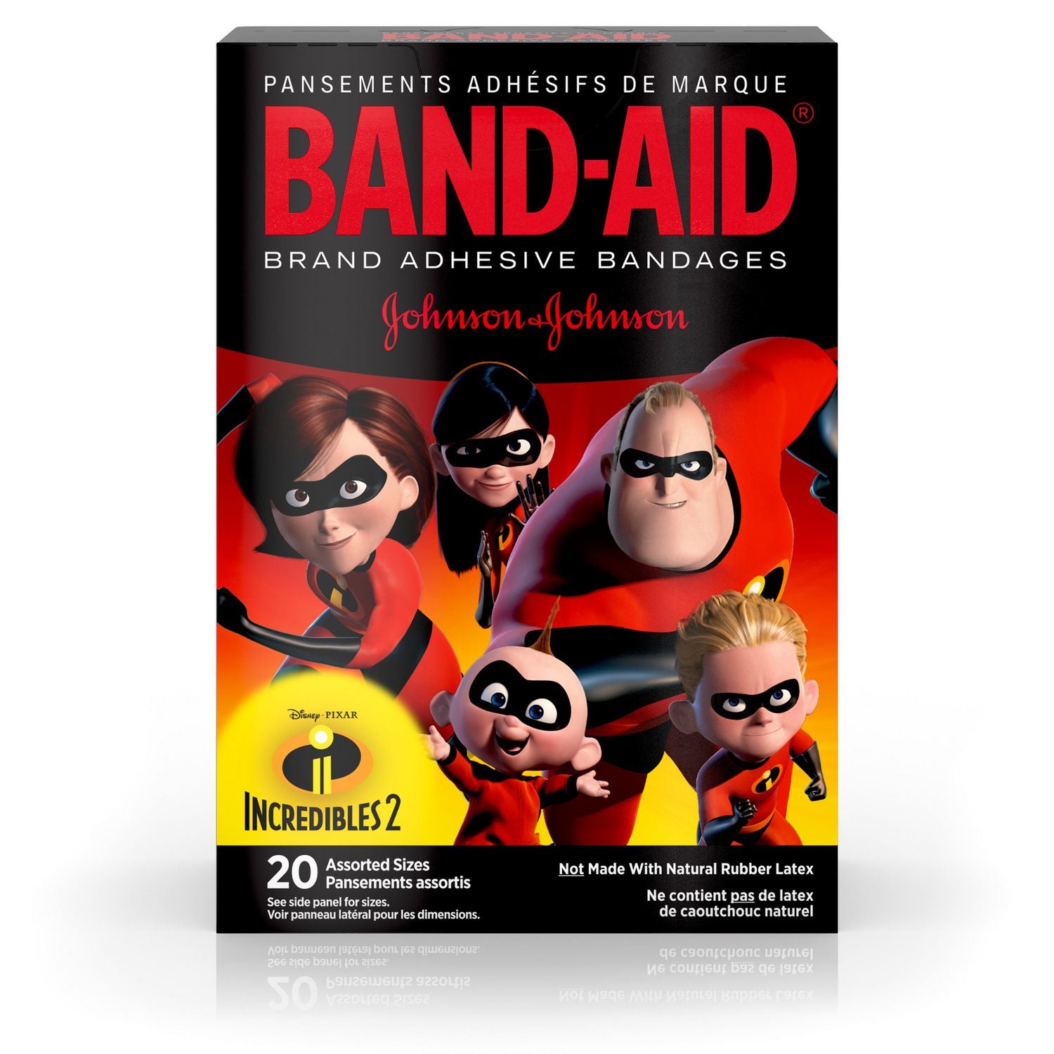 Band-Aid Kids Adhesive Bandages, The Incredibles 2- 20 assorted sizes