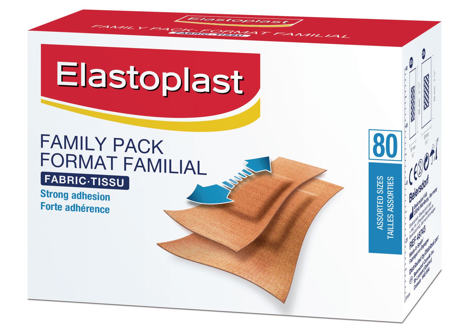 Elastoplast Family Pack, Fabric Bandages - 80 assorted sizes