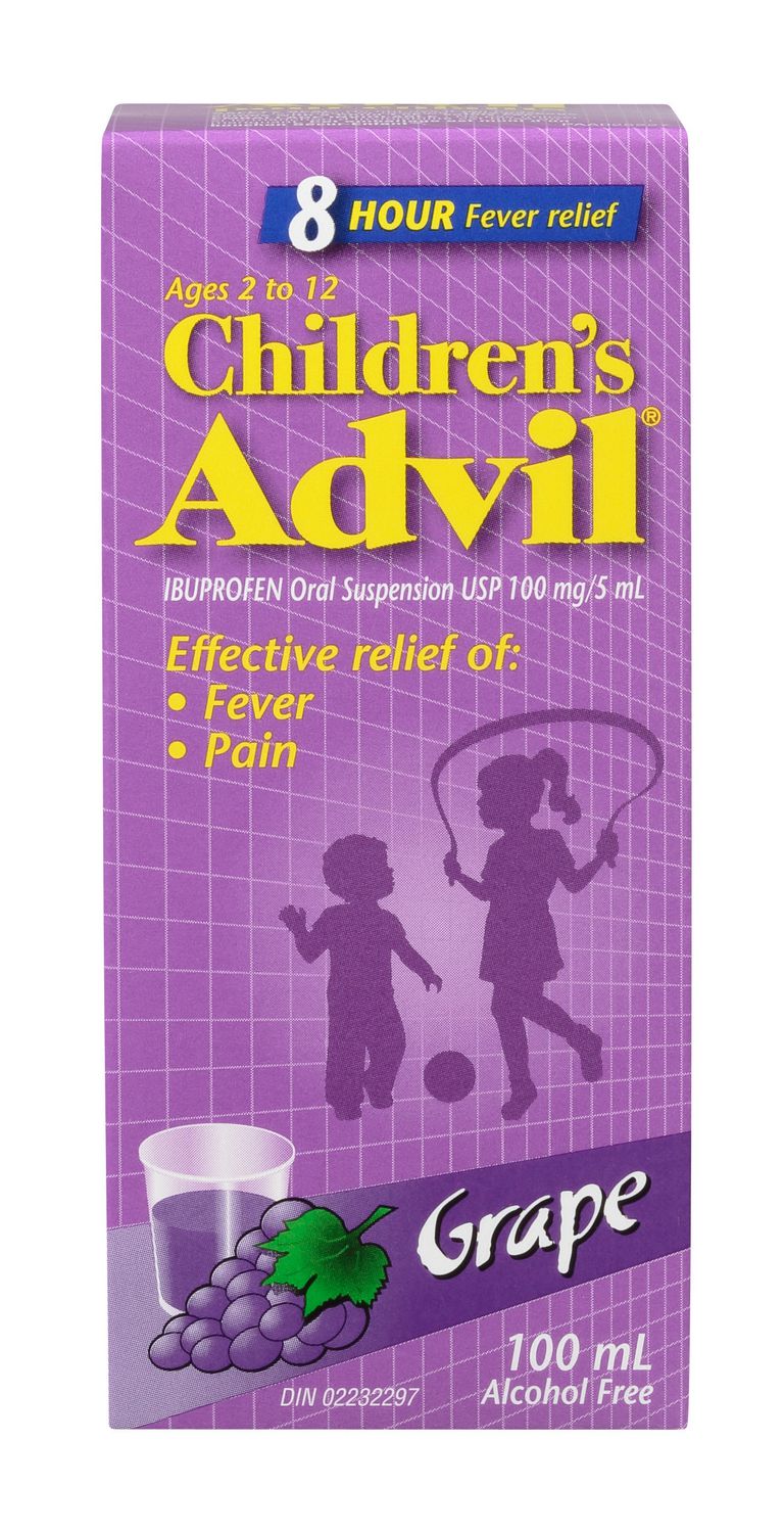 Advil Children's Ibuprofen Suspension, Grape Flavour - 100ml